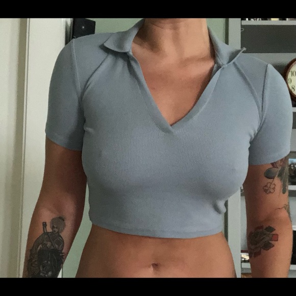 Zara blue crop top - Picture 2 of 3
